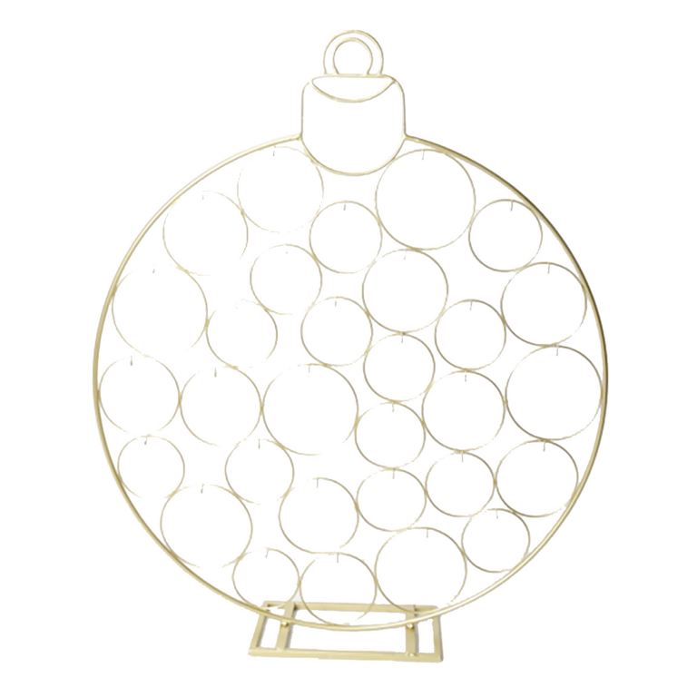 "Gold metal Christmas bauble hanger 80 cm"