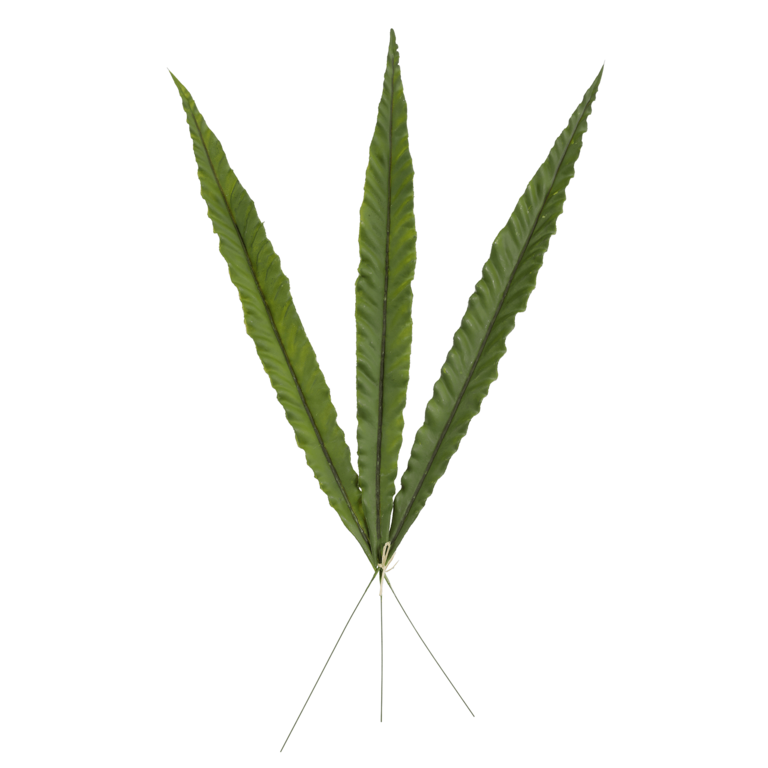 "Artificial striped fern, green, 82 cm, triple-bound"