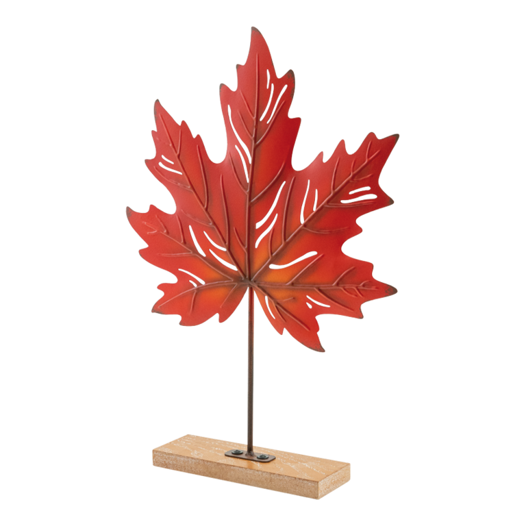 Maple leaf on stand