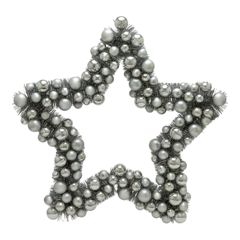 Star with Christmas balls