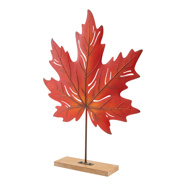 Maple leaf on stand