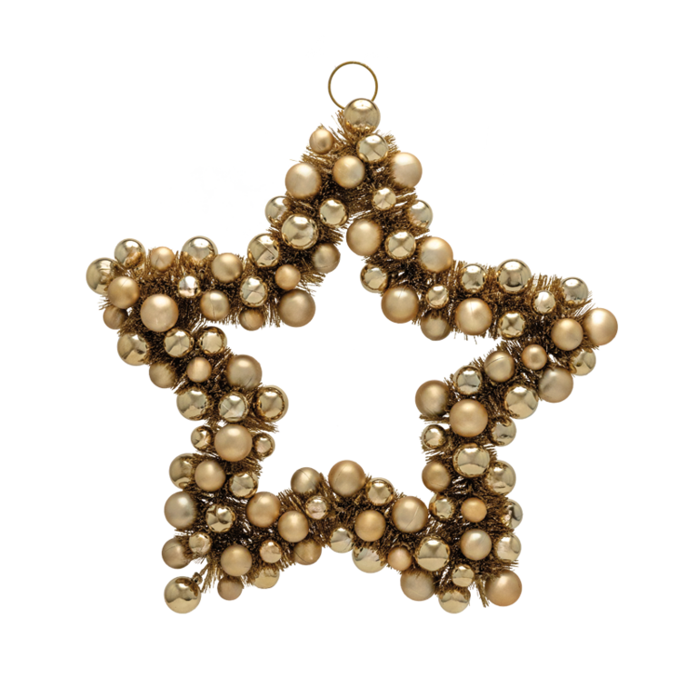 Star with Christmas balls