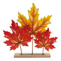 Maple leaves on stand