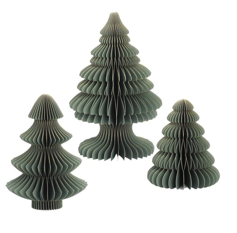 "Honeycomb paper deluxe fir tree set 3 pcs. 