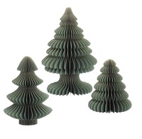 "Honeycomb paper deluxe fir tree set 3 pcs. 