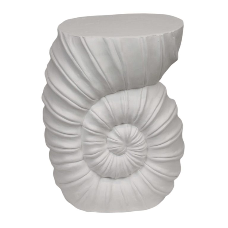 "Magnesium side table ""Shell"" 48 x 38 cm white"