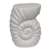 "Magnesium side table ""Shell"" 48 x 38 cm white"