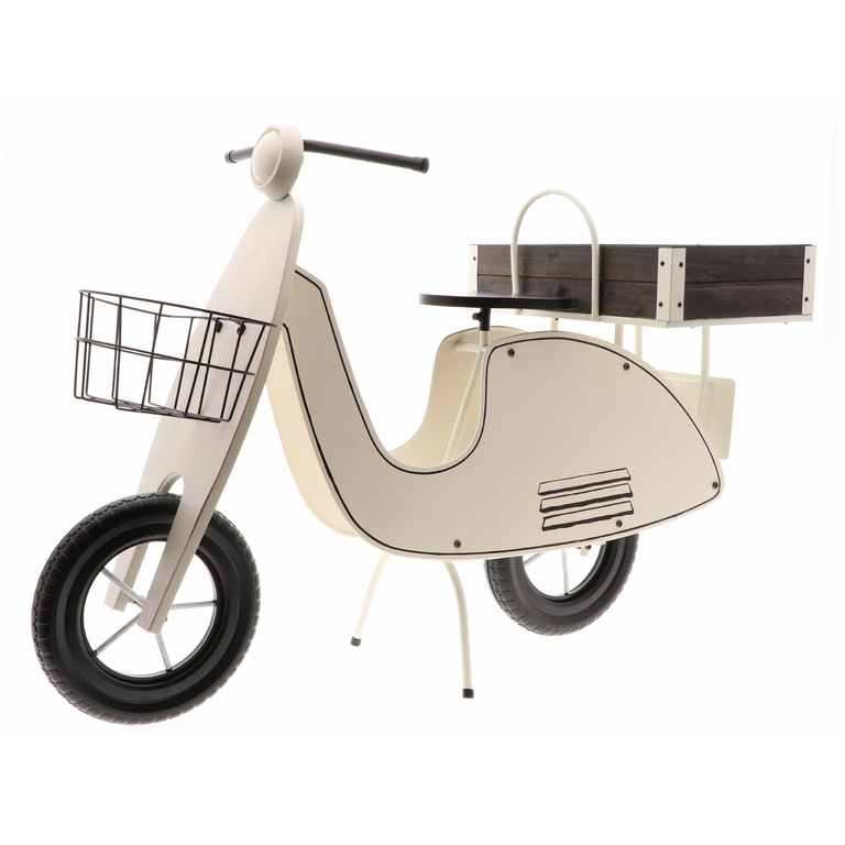 "Deco Vespa made of metal 111 x 75 cm in white"