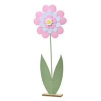 "Felt flower stand 90cm, pink - white"