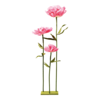 Flowers on wooden base