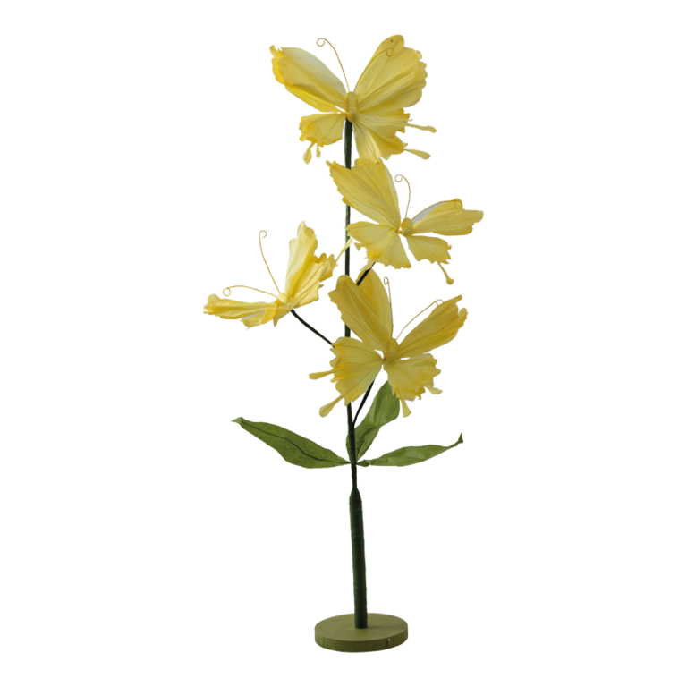 Butterflies on wooden base