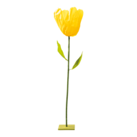 Tulip on wooden base