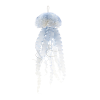 "Decorative jellyfish made of polyfoam for hanging in blue"