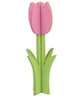 "3D tulip stand made of felt 28 x 11 cm"