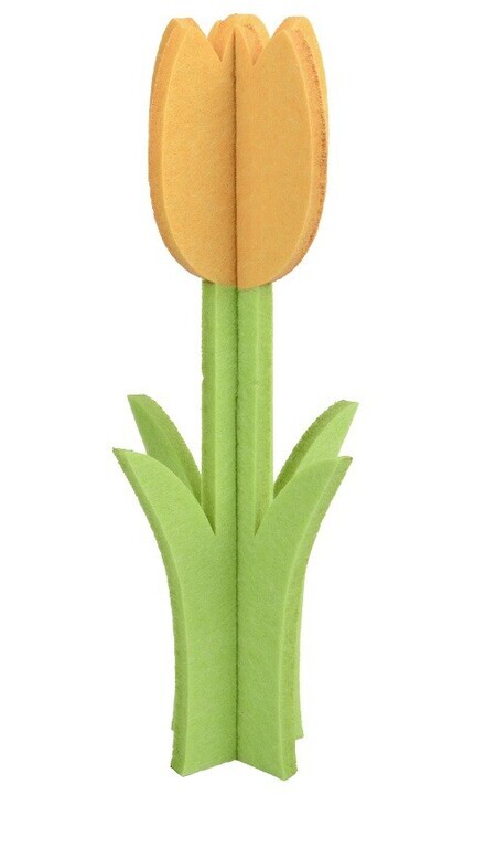 "3D tulip stand made of felt 28 x 11 cm"