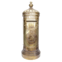 "Golden decorative metal letterbox 28 x 76 cm"