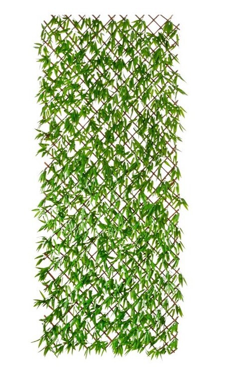 "Deco Bamboo Fence with Leaves 8 x 90 x 180 cm green"
