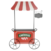 "Decorative metal market cart red 149 x 213 cm"