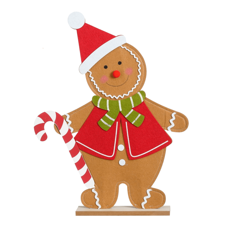 "Gingerbread felt stand 38.5 x 52 cm, brown"