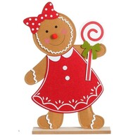 "Gingerbread felt stand 38.5 x 52 cm, brown"