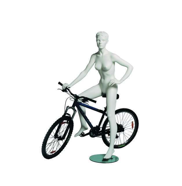 Sportfiguur Biker Vrouw - wit