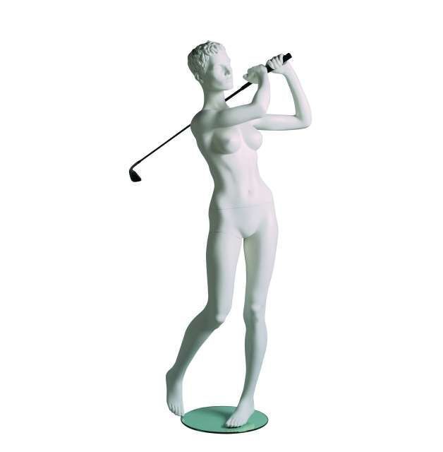 Sportfiguur Golver Vrouw - wit