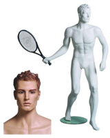 Sportfiguur Tennisser Man - huidskleur