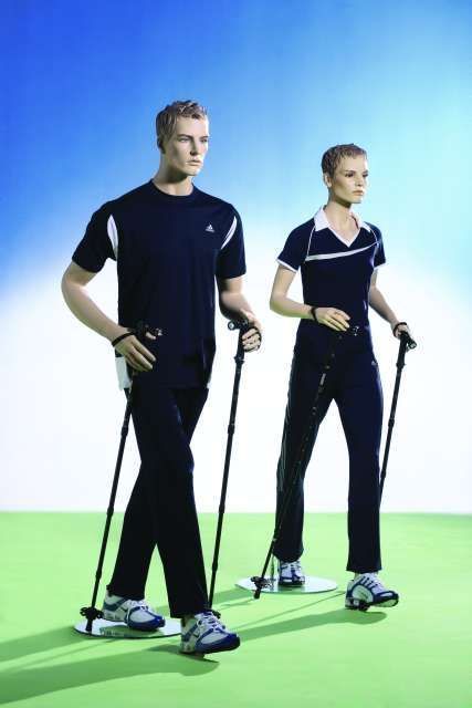 Sportfiguur Nordic Walker Man - huidskleur