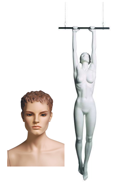 Sportfiguur Acrobaat Dame - huidskleur