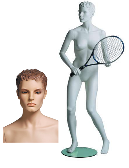 Sportfiguur Tennis Dame - huidskleur