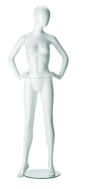 Mannequin Ringo Dame Hoogglans Wit