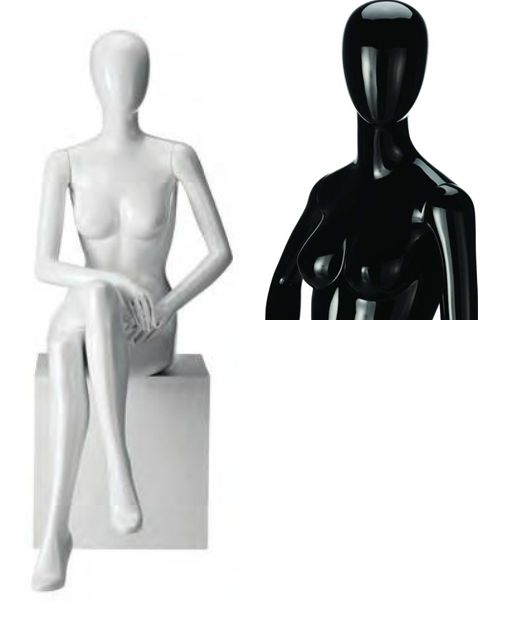 Mannequin Ringo Dame Hoogglans Zwart
